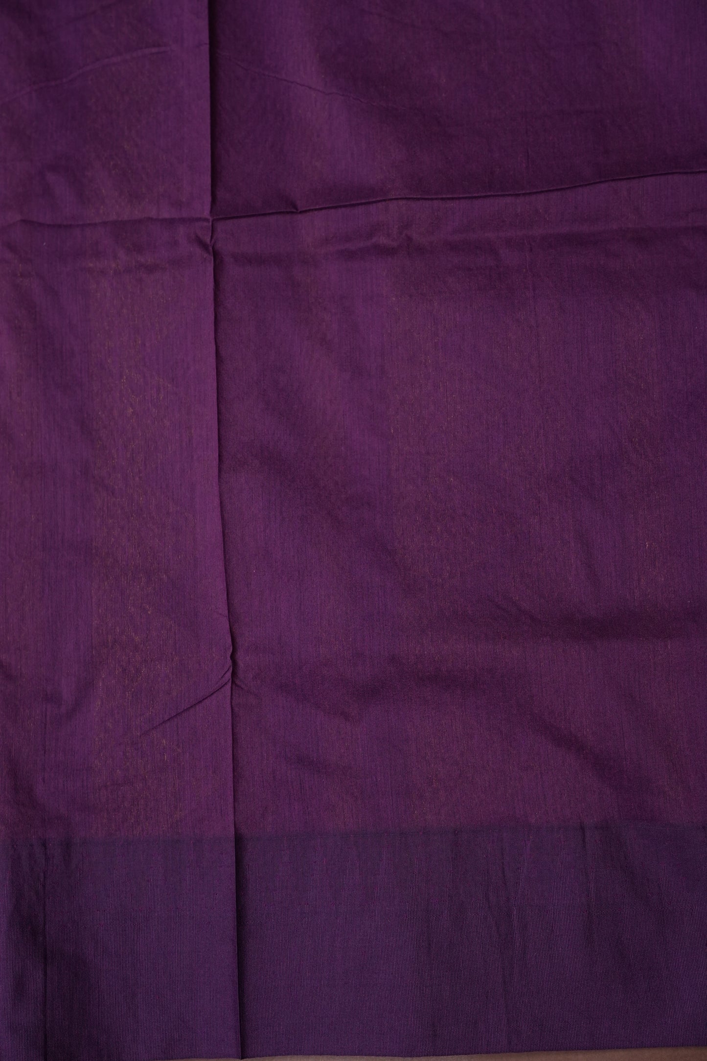 Temple Border Silk Cotton Saree - Mustard Yellow and Purple