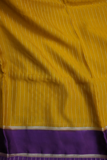 Crepe Silk Saree - Mustard