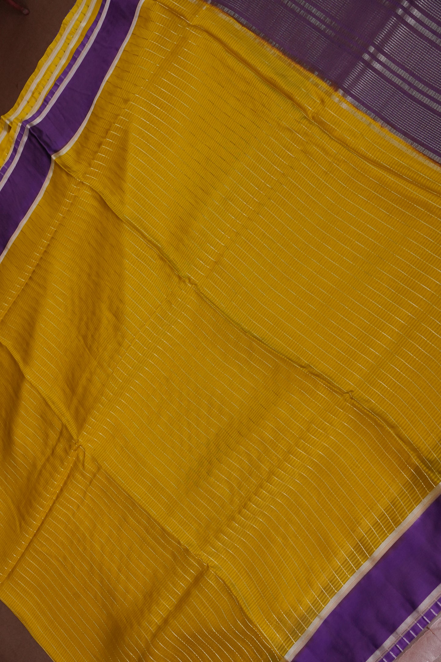Crepe Silk Saree - Mustard