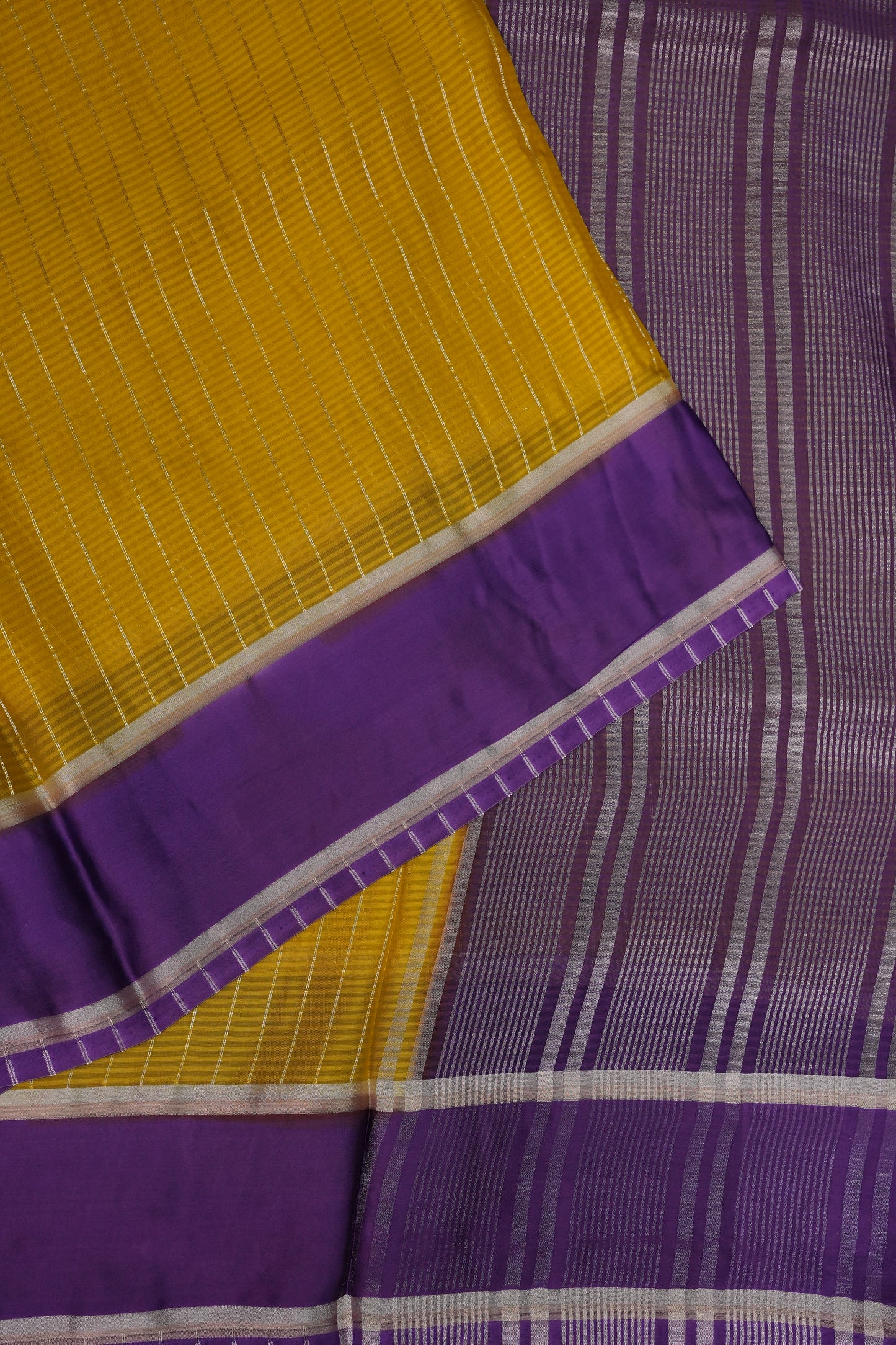 Crepe Silk Saree - Mustard