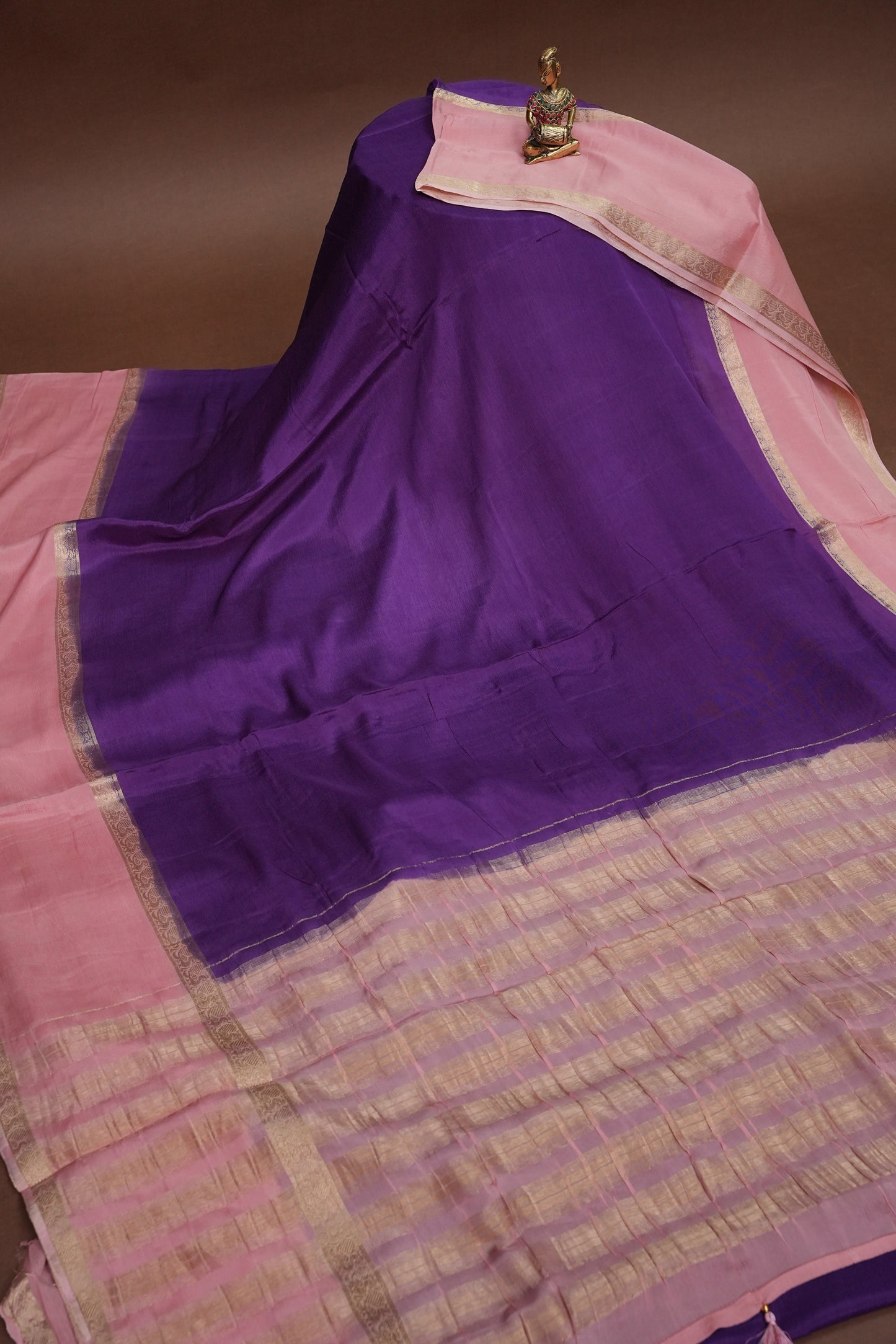 Crepe Silk Saree - Royal Purple