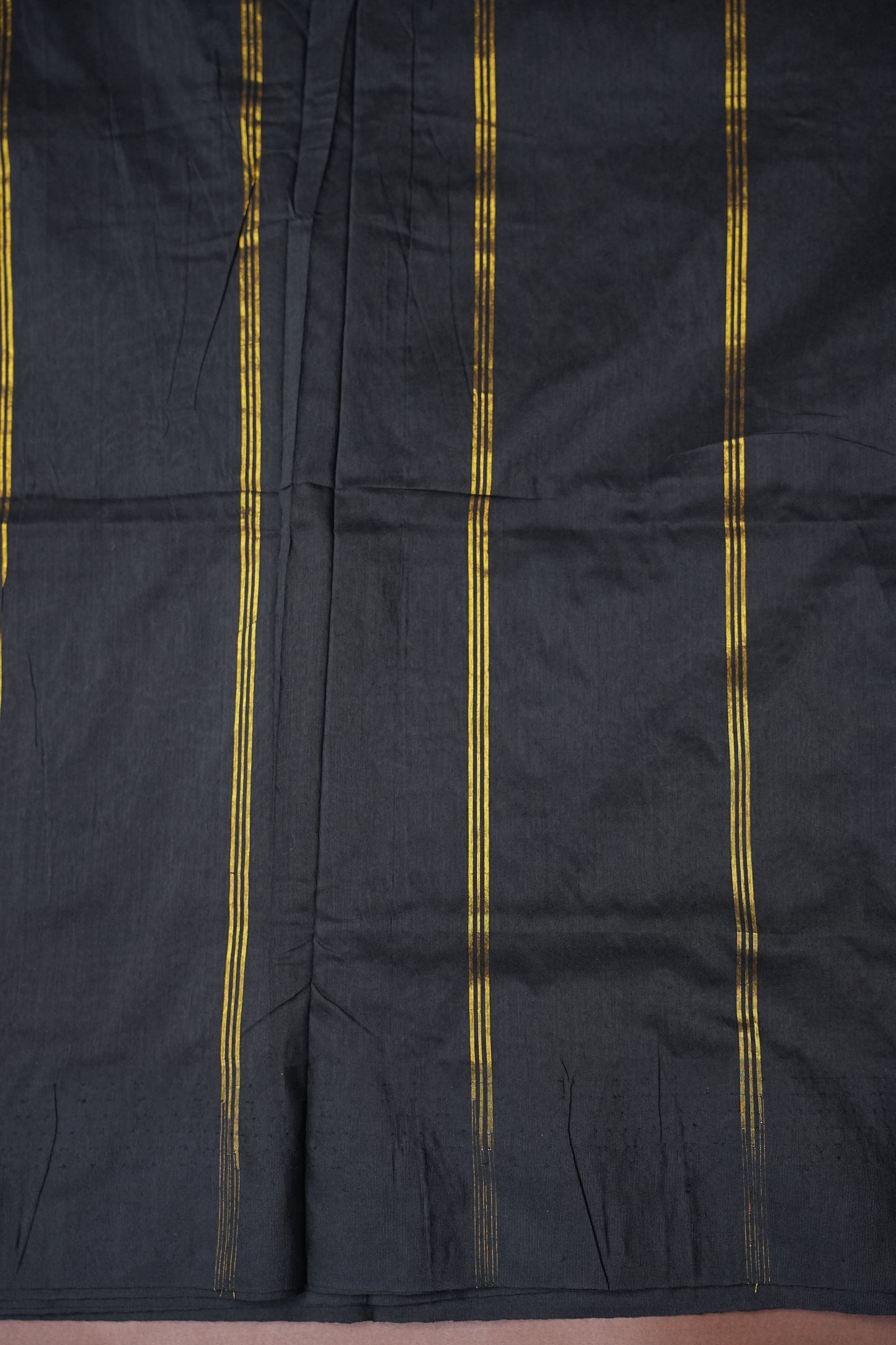 Temple Border Silk Cotton Saree - Pink and Black