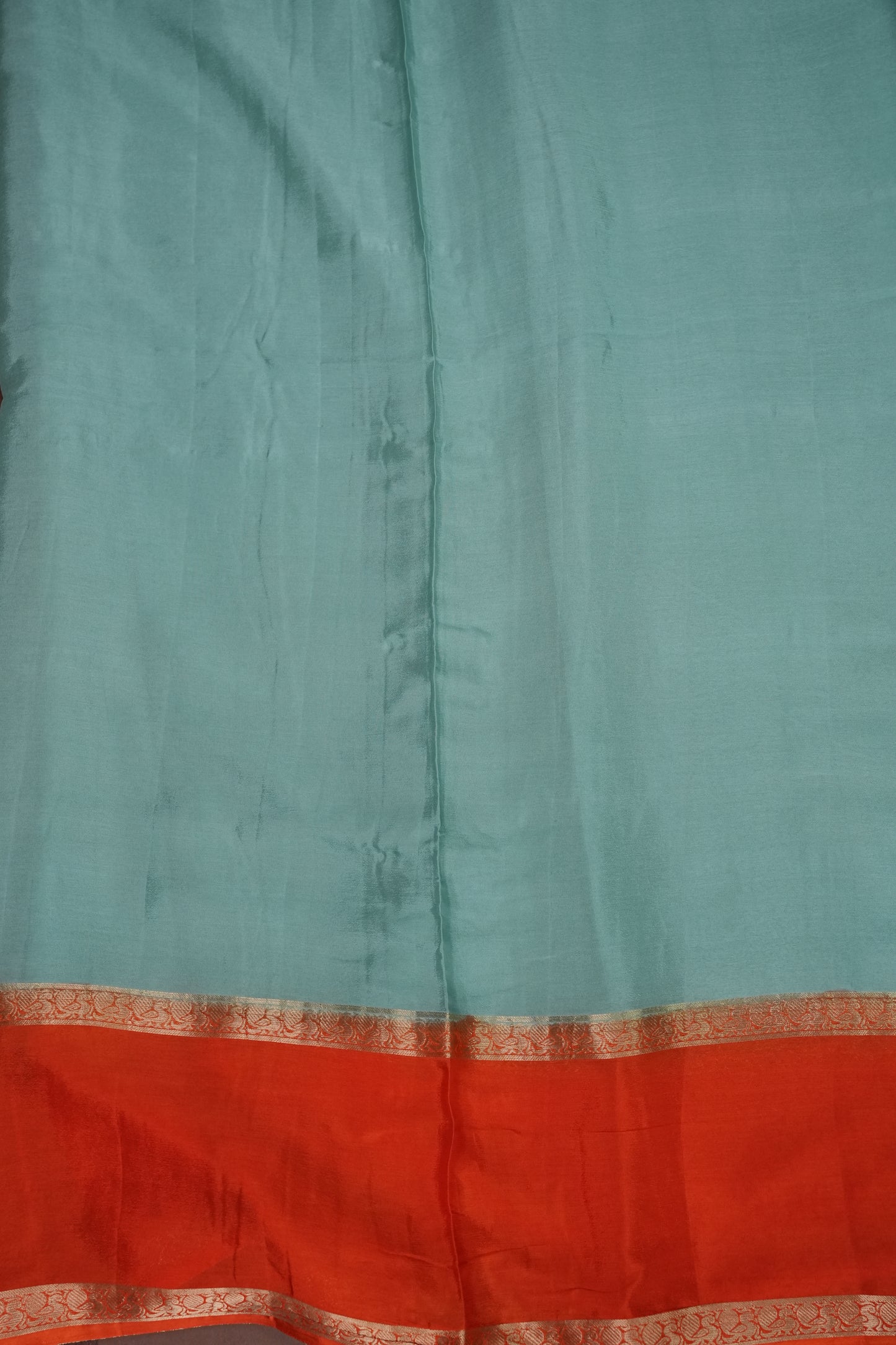 Crepe Silk Saree - Aqua Blue