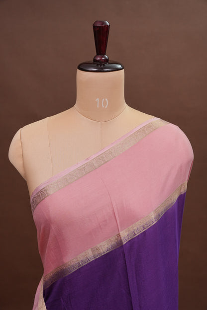 Crepe Silk Saree - Royal Purple