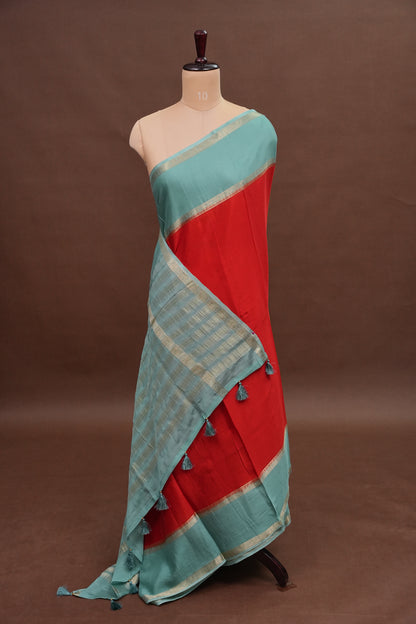 Crepe Silk Saree - Red