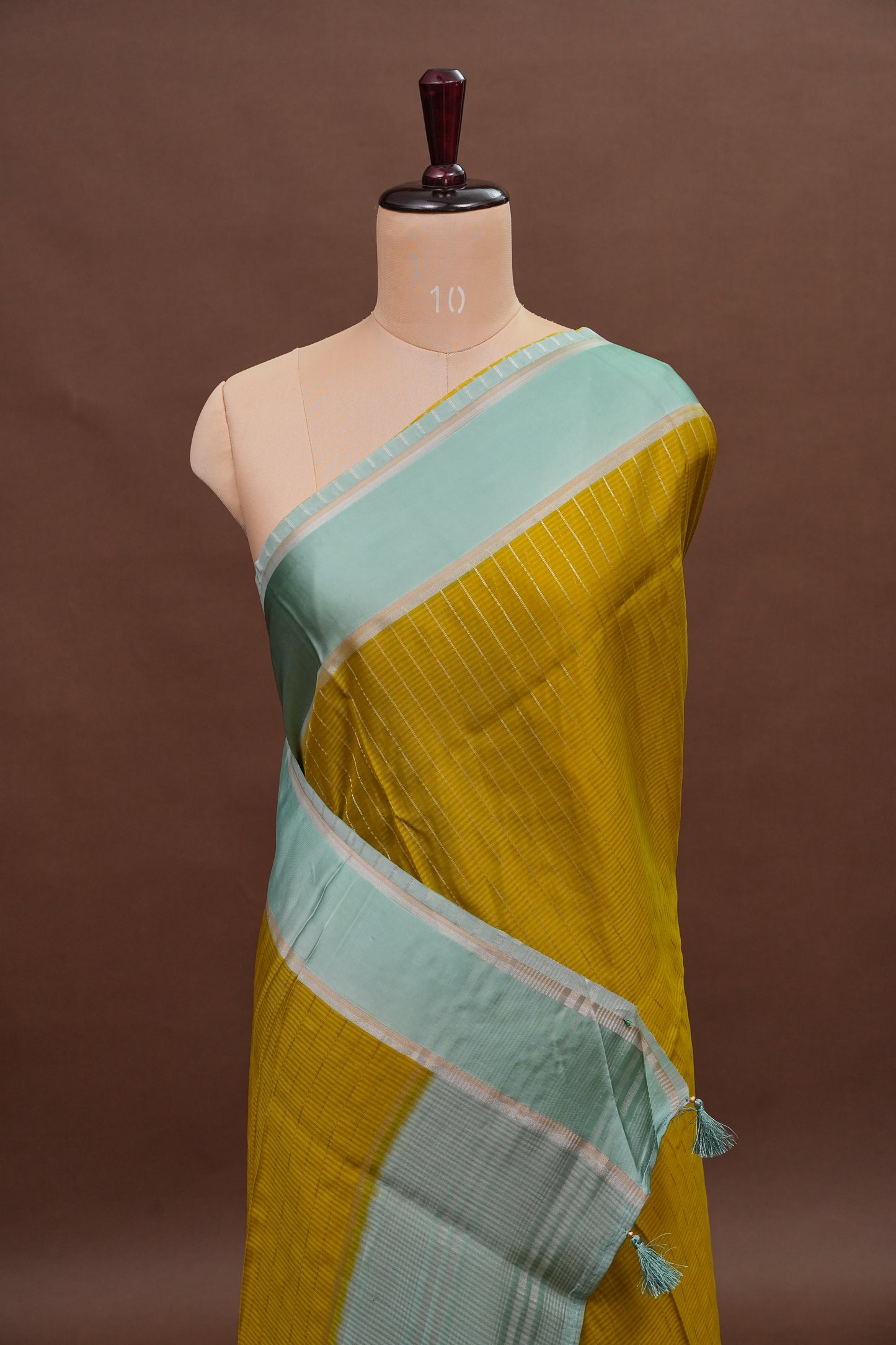 Crepe Silk Saree - Mehendi Green