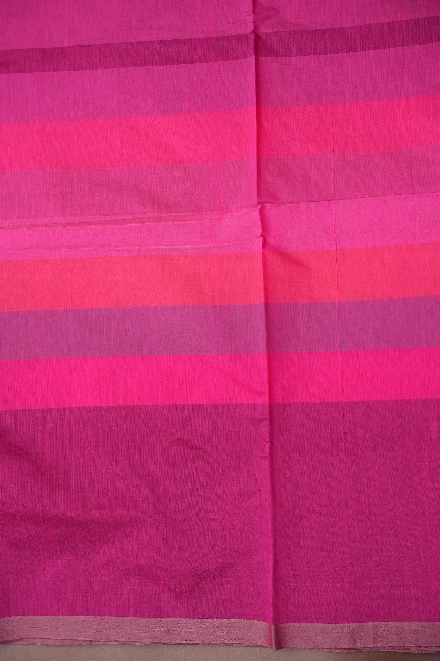 Checkered Cotton Saree - Pink