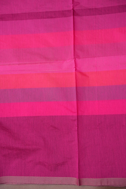 Checkered Cotton Saree - Pink