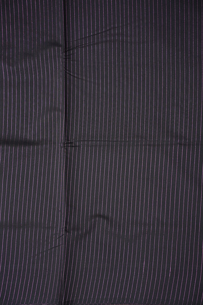 Tissued Silk Cotton Saree - Black and Rose Gold
