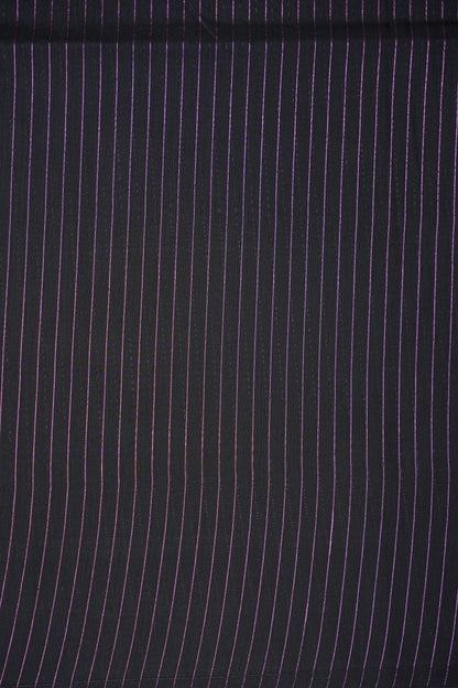 Tissued Silk Cotton Saree - Black and Rose Gold