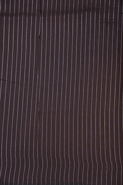Tissued Silk Cotton Saree-Coffee and Silver