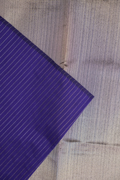 Tissued Silk Cotton Saree - Blue and Silver