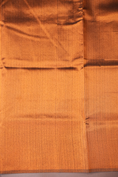 Tissued Silk Cotton Saree - Black and Copper