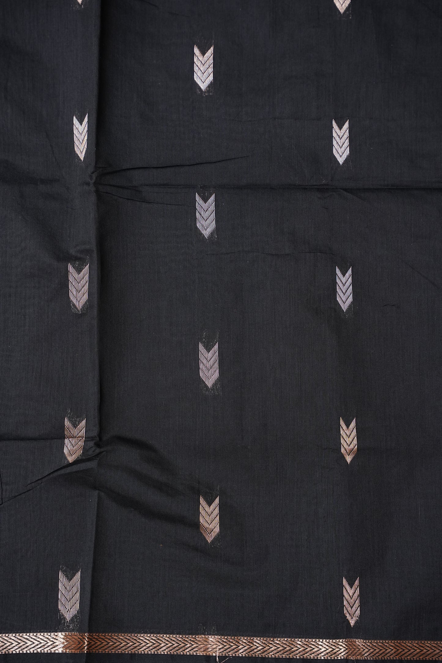 Maheshwari Silk Cotton Saree - Black
