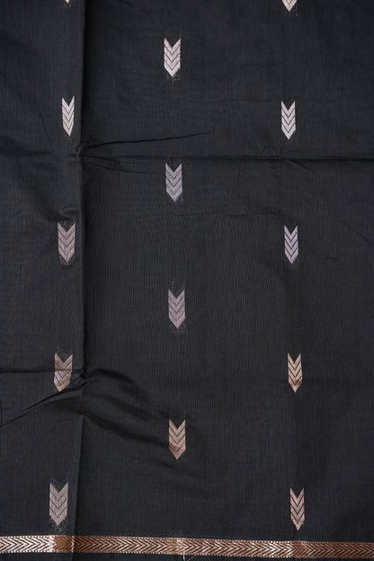 Maheshwari Silk Cotton Saree - Black