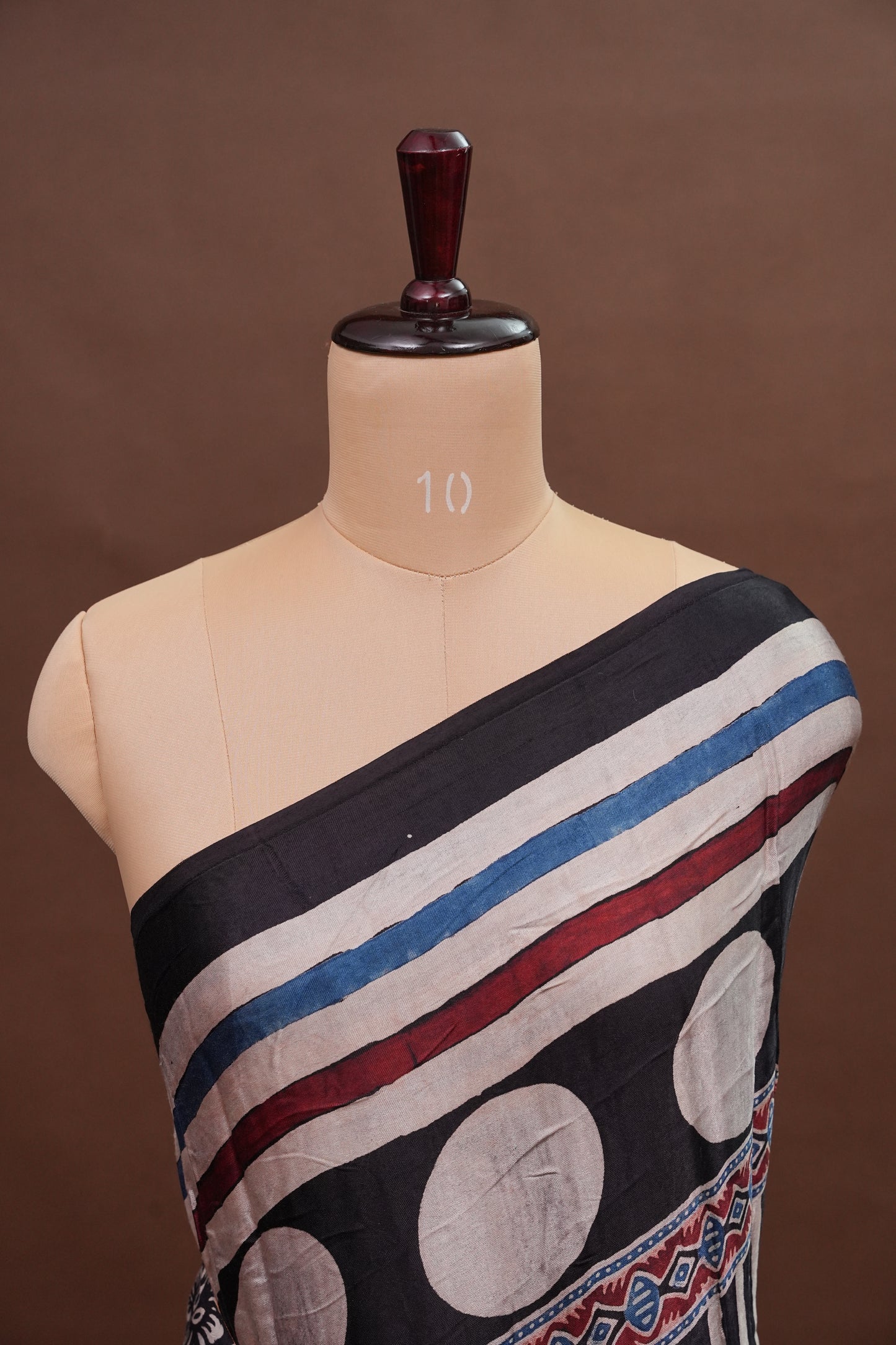 Pure Modal Silk With Block Prints Saree – Black
