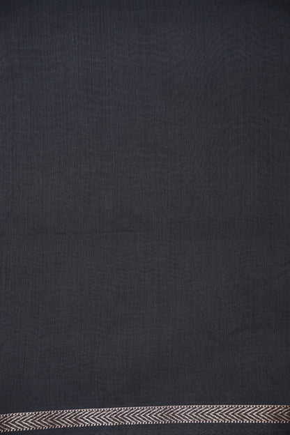 Maheshwari Silk Cotton Saree - Black