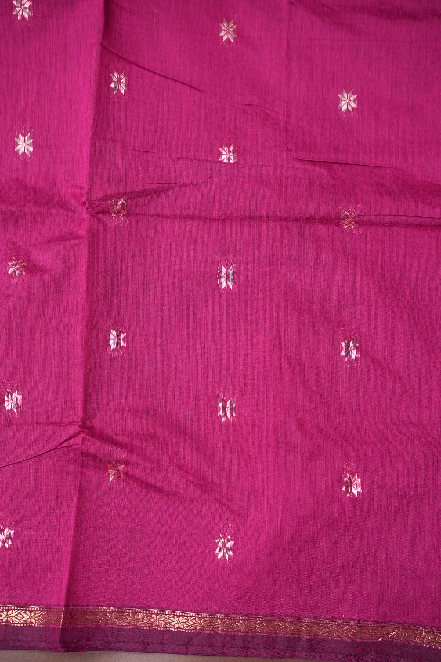 Maheshwari Silk Cotton Saree - Pink