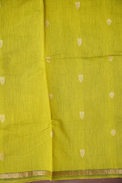 Maheshwari Silk Cotton Saree - Green and Black