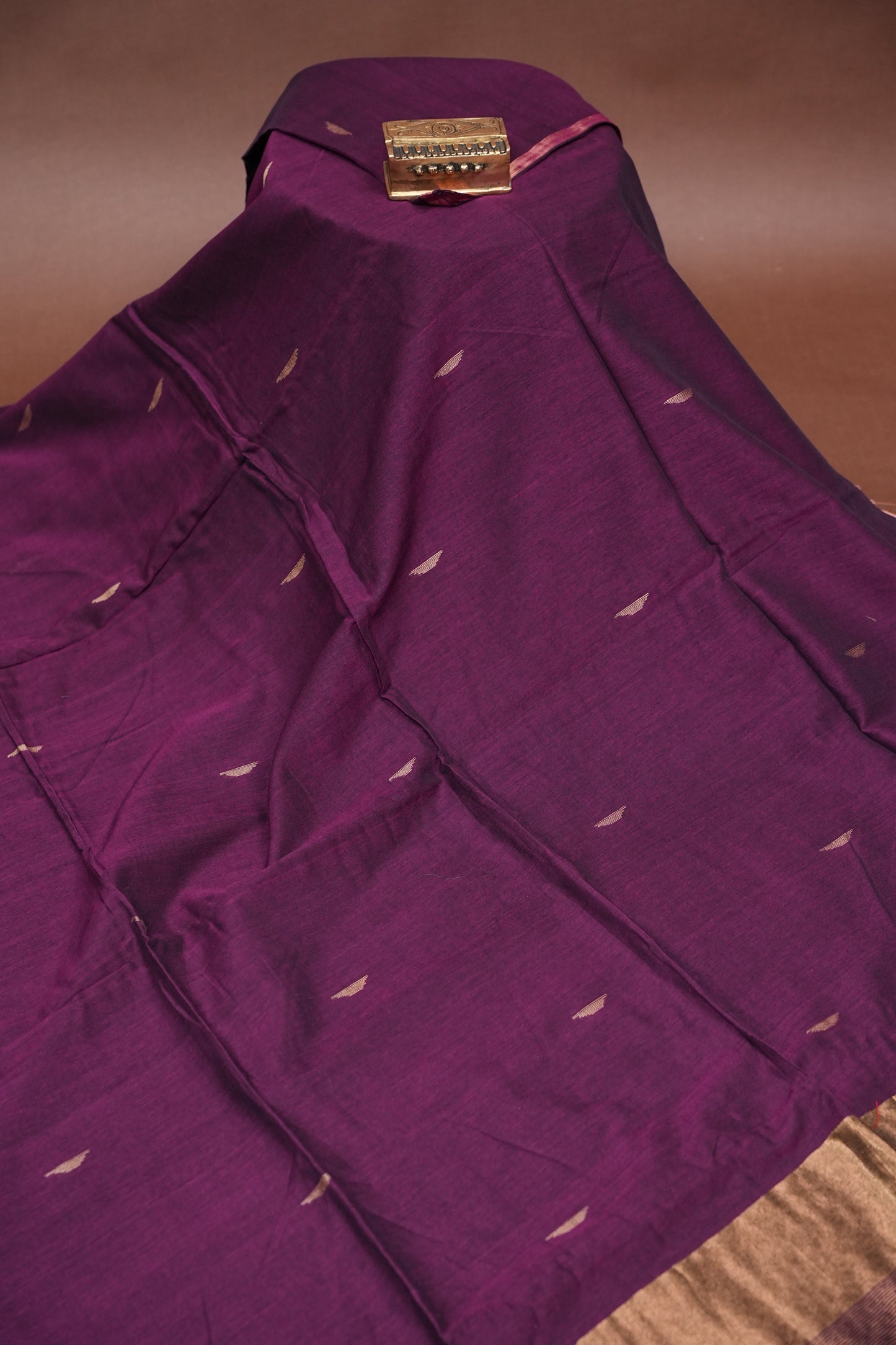 Soft Cotton Saree - Wine