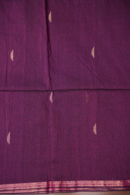 Soft Cotton Saree - Wine