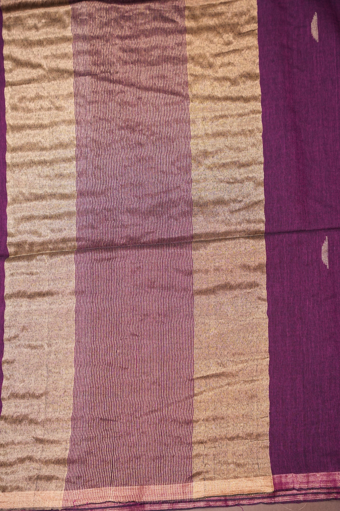 Soft Cotton Saree - Wine