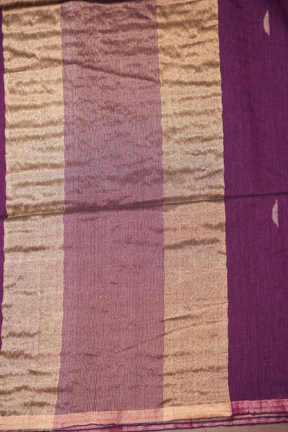 Soft Cotton Saree - Wine