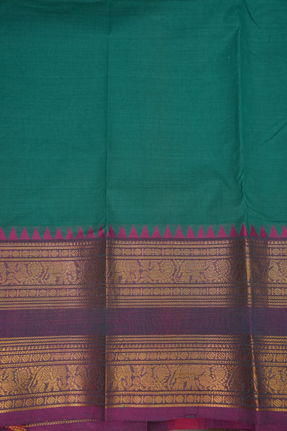 Kanchi Cotton Sarees - Turquoise Green