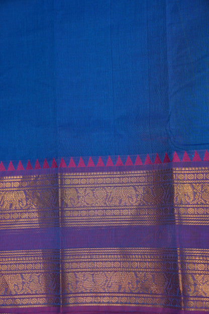 Kanchi Cotton Sarees - Ink Blue & Purple