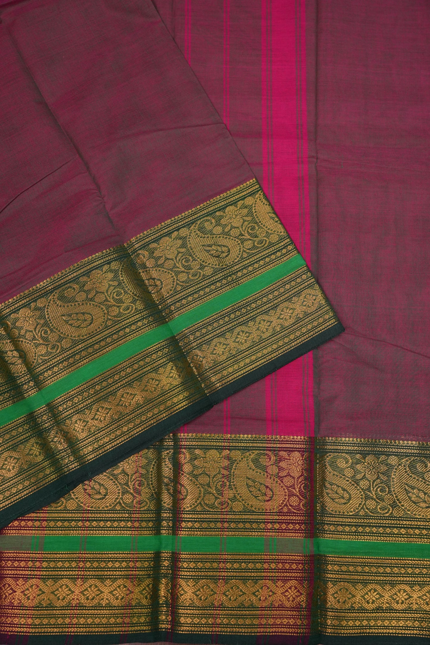 Kanchi Cotton Sarees - Purple & Blue