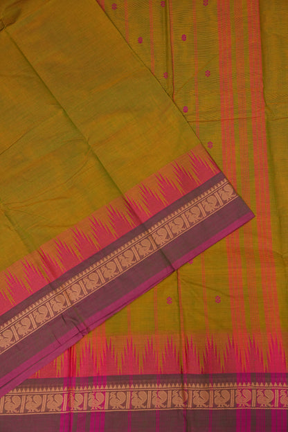 Kanchi Cotton Sarees - Mustard Yellow