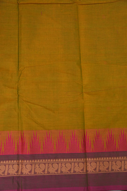 Kanchi Cotton Sarees - Mustard Yellow