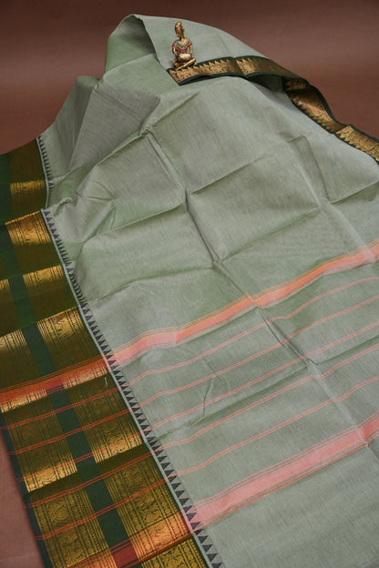 Kanchi Cotton Sarees - Grey