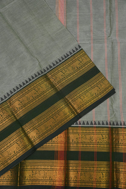 Kanchi Cotton Sarees - Grey