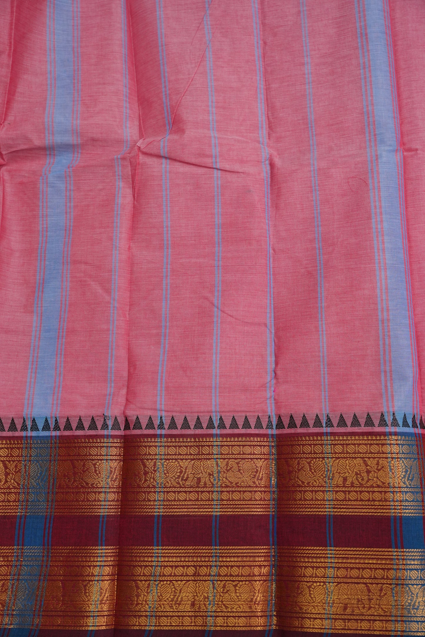 Kanchi Cotton Sarees - Salmon Pink