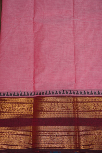 Kanchi Cotton Sarees - Salmon Pink