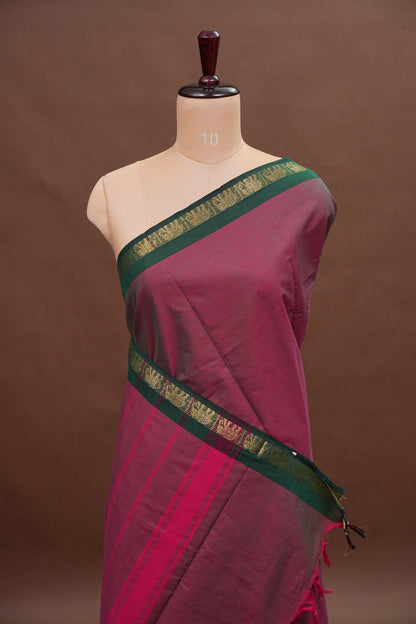 Kanchi Cotton Sarees - Purple & Blue