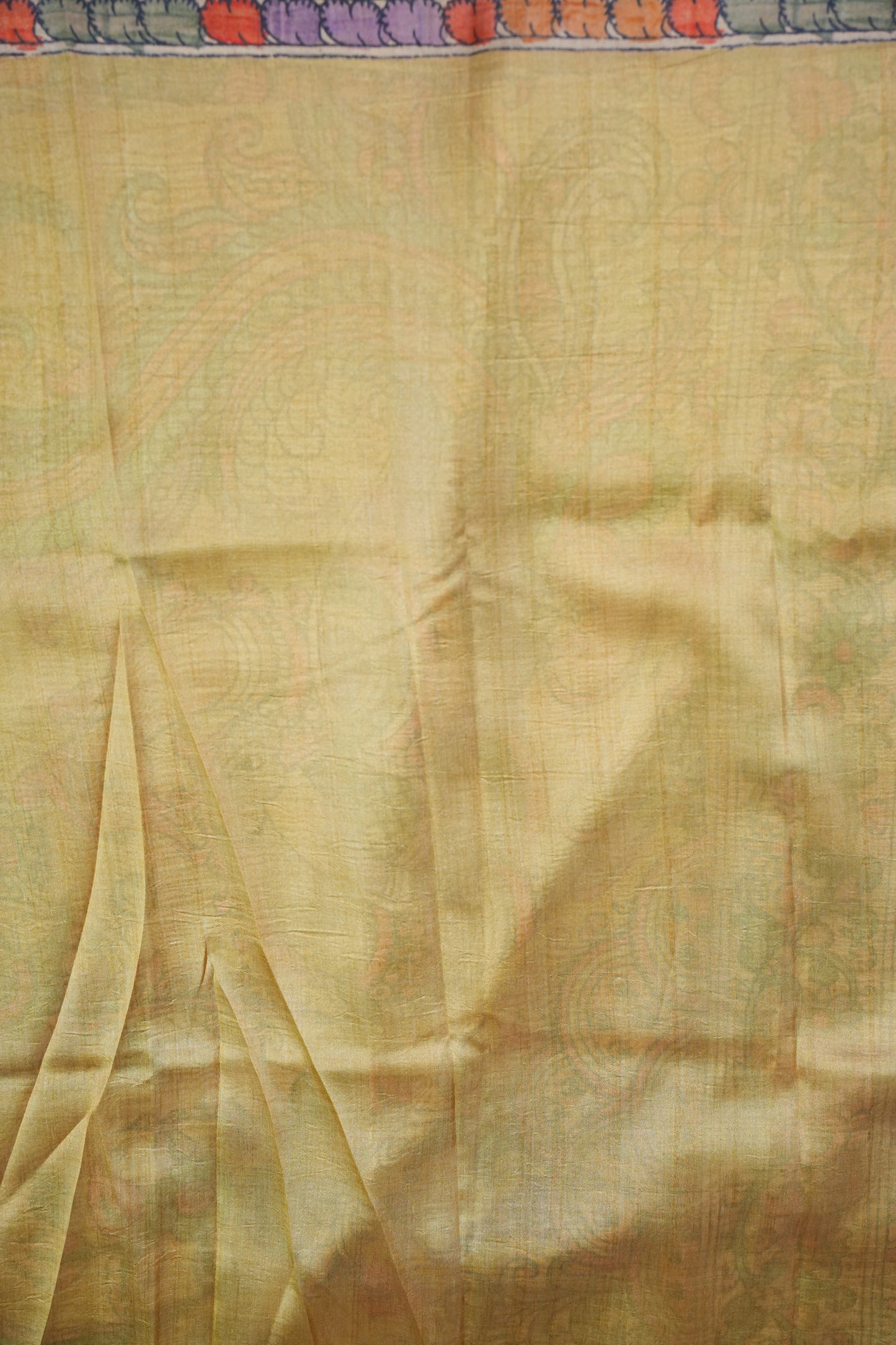 Tussar Silk Saree with Floral Kalamkari Digital Print – Lavender