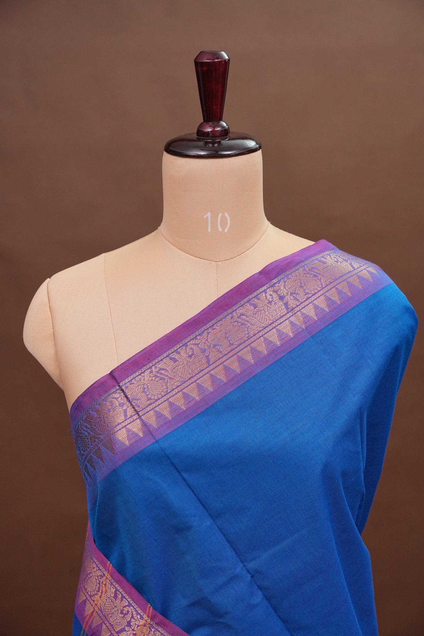 Kanchi Cotton Sarees - Ink Blue & Purple
