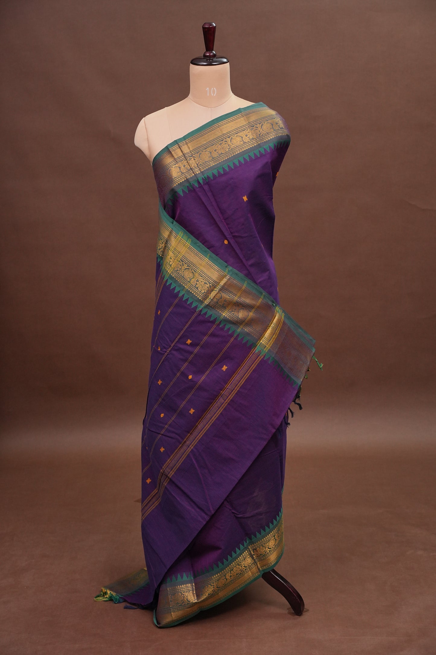 Kanchi Cotton Sarees - Purple & Blue