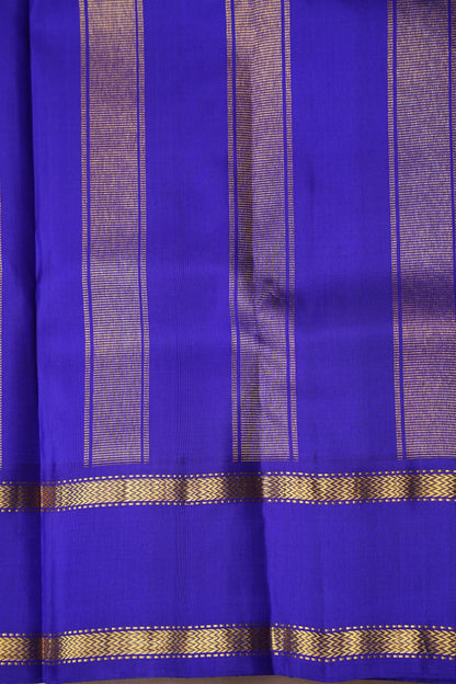 Emerald Green & Royal Blue Pure Kanchipuram Silk Saree|Silk Mark Certified