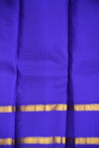 Emerald Green & Royal Blue Pure Kanchipuram Silk Saree|Silk Mark Certified