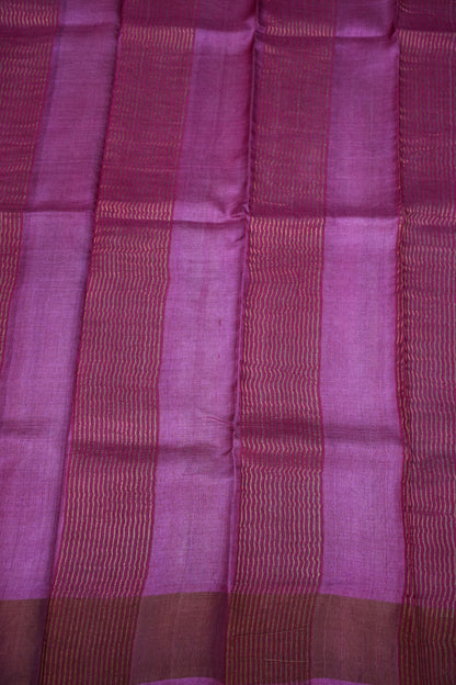 Pure Tussar Silk Saree with Floral Handpainted Print – Mint Green & Magenta | Silk Mark Certified