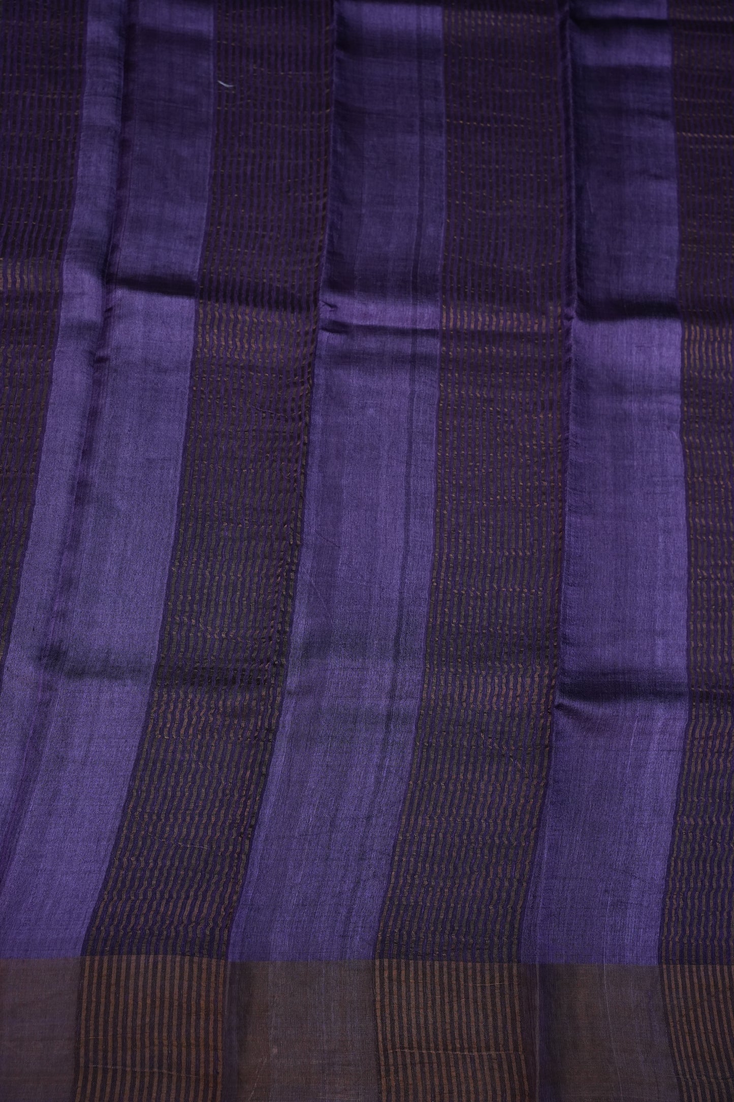 Pure Tussar Silk Saree with Floral Digital Print – Sage Green & Purple | Silk Mark Certified