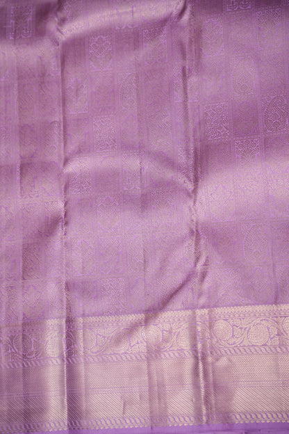 Lavender Fully Brocade Pure Kanchipuram Silk Saree|Silk Mark Certified