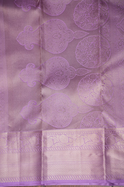 Lavender Fully Brocade Pure Kanchipuram Silk Saree|Silk Mark Certified