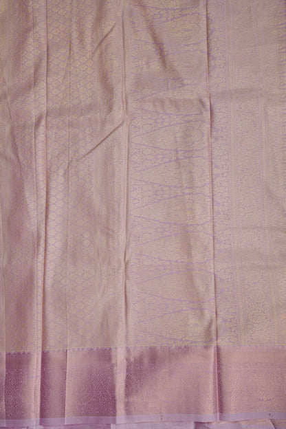 Kanchivaram Semi Silk Saree - Emerald Green with Baby Pink