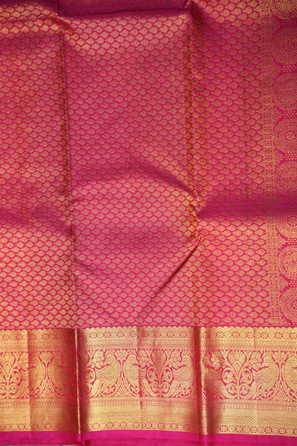 Purple & Pink Pure Kanchipuram Silk Saree|Silk Mark Certified