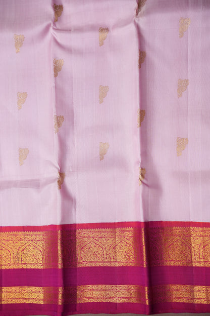 Baby Pink & Dark Pink Pure Kanchipuram Silk Saree|Silk Mark Certified