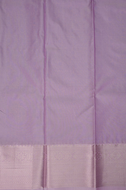 Kanchivaram Semi Silk Saree - Royal Blue with Baby Pink Border